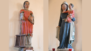  l'église de la Pommeraye : les statues
